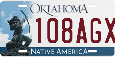 OK license plate 108AGX