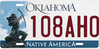 OK license plate 108AHO