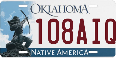 OK license plate 108AIQ