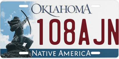 OK license plate 108AJN