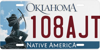OK license plate 108AJT