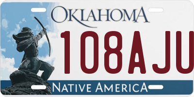 OK license plate 108AJU