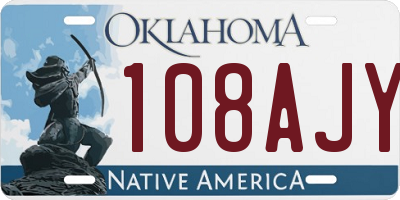 OK license plate 108AJY