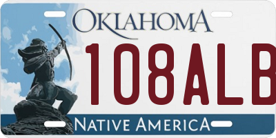 OK license plate 108ALB