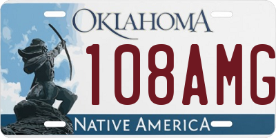 OK license plate 108AMG