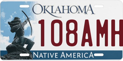 OK license plate 108AMH