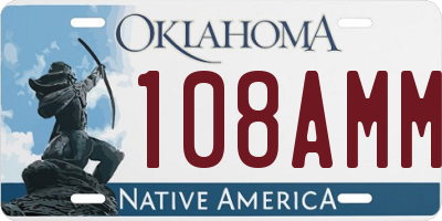 OK license plate 108AMM