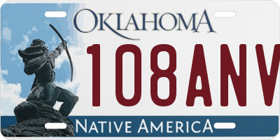 OK license plate 108ANV