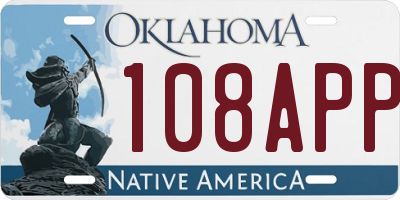 OK license plate 108APP