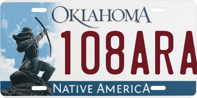 OK license plate 108ARA