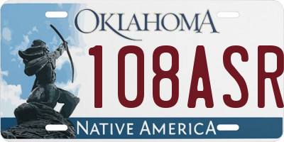 OK license plate 108ASR