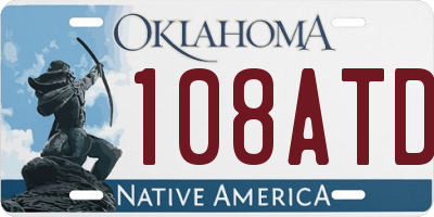 OK license plate 108ATD