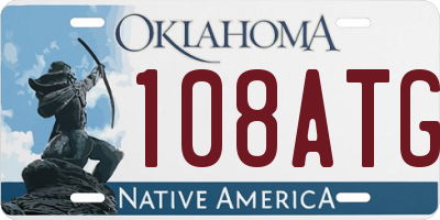 OK license plate 108ATG