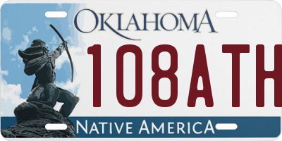 OK license plate 108ATH