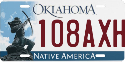 OK license plate 108AXH