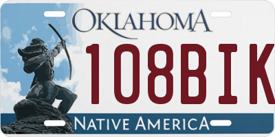 OK license plate 108BIK