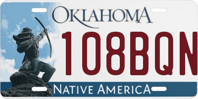 OK license plate 108BQN