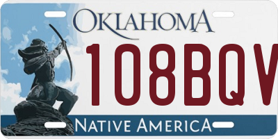 OK license plate 108BQV