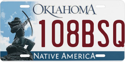 OK license plate 108BSQ