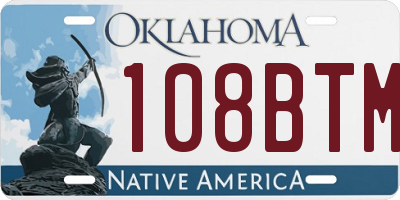 OK license plate 108BTM