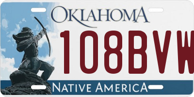 OK license plate 108BVW