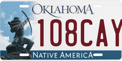 OK license plate 108CAY