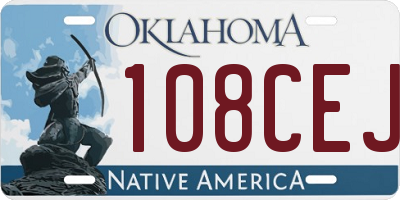 OK license plate 108CEJ