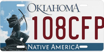 OK license plate 108CFP