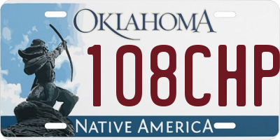 OK license plate 108CHP