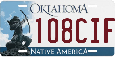 OK license plate 108CIF