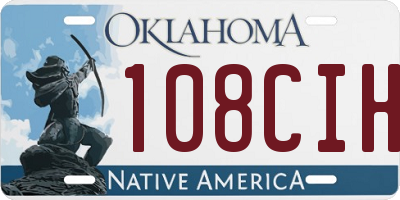 OK license plate 108CIH