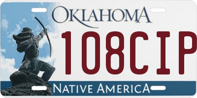 OK license plate 108CIP