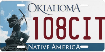 OK license plate 108CIT
