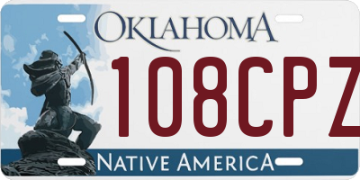 OK license plate 108CPZ