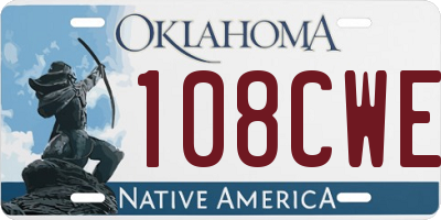 OK license plate 108CWE
