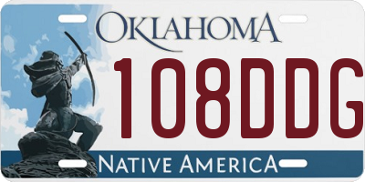 OK license plate 108DDG