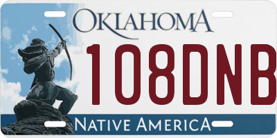 OK license plate 108DNB