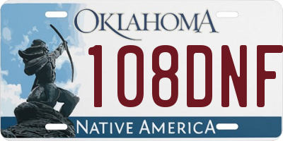 OK license plate 108DNF