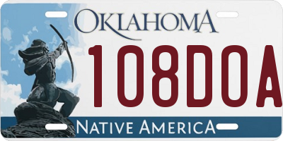 OK license plate 108DOA