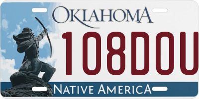 OK license plate 108DOU