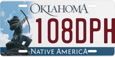 OK license plate 108DPH