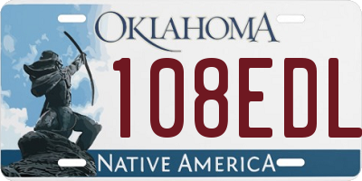 OK license plate 108EDL