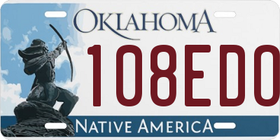 OK license plate 108EDO
