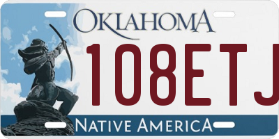 OK license plate 108ETJ