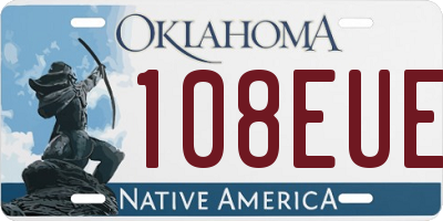 OK license plate 108EUE