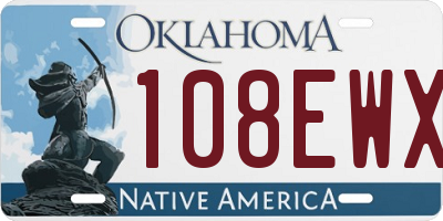 OK license plate 108EWX