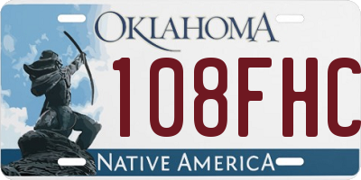 OK license plate 108FHC