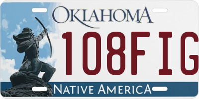 OK license plate 108FIG