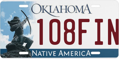OK license plate 108FIN