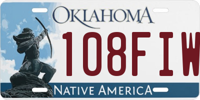 OK license plate 108FIW